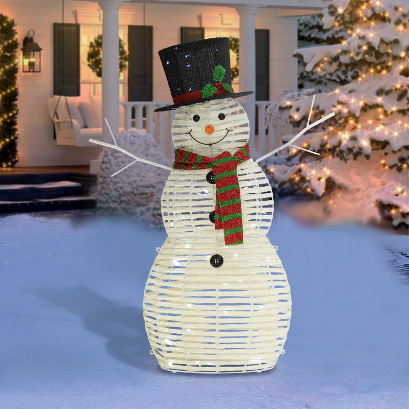 Bonhomme de neige 48 po avec lumières DEL