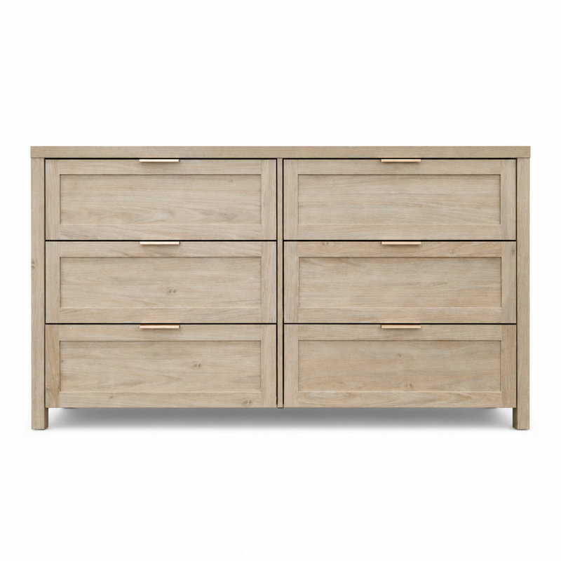 152.4 cm W Chest of 6 Drawers, Special Walnut