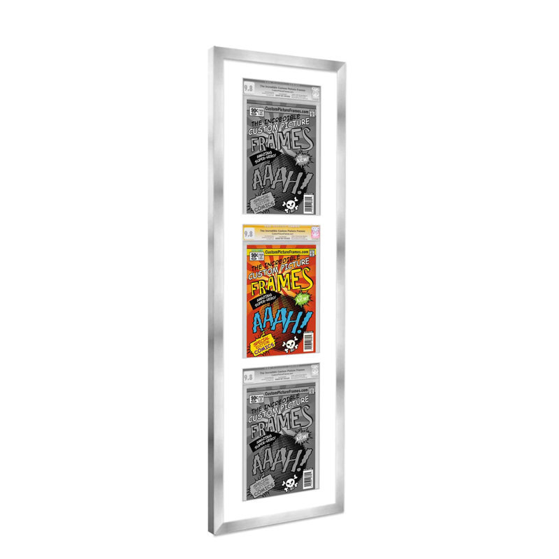 Afficher un collage de bandes dessinées, Argent / blanc, 6,875 po x 10,5 po
