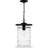 Ahmiyah 1-Light Matte Black Outdoor Hanging Lantern