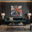Aquarelle abstraite, art mural sur toile brune 97-2009185961