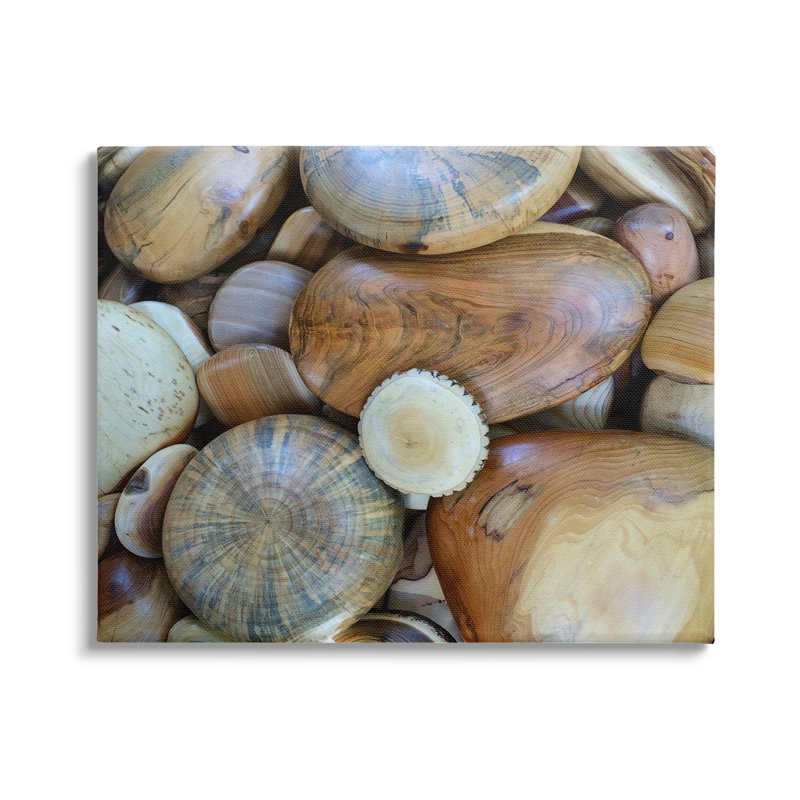 Aw-138-Canvas, pierres de bois sur toile par Graffi *, photographie de Tee Studios, H 24 po x l 30 po x P 1,5 po
