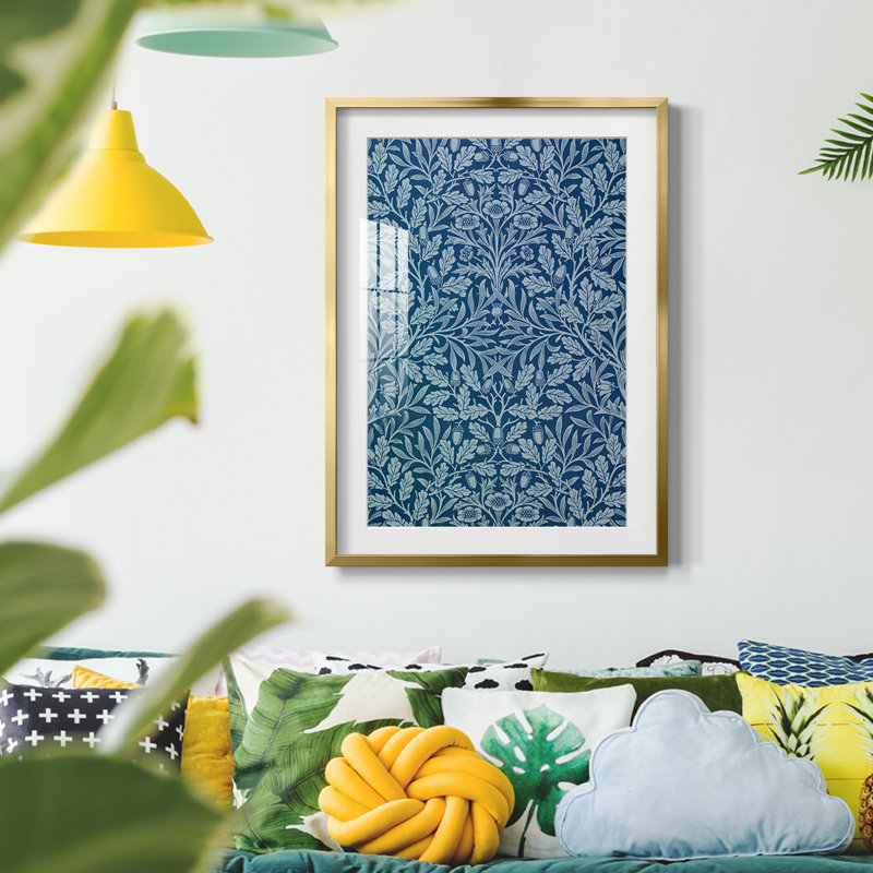 «Vintage Abstract Print», impression encadrée, Encadrement doré