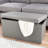 Charland 30'' Storage Ottoman - 30-Inch Folding Faux Leather Footrest, Linen Chest, or Bench with Removable Bin for Living Room or Bedroom-1870983954