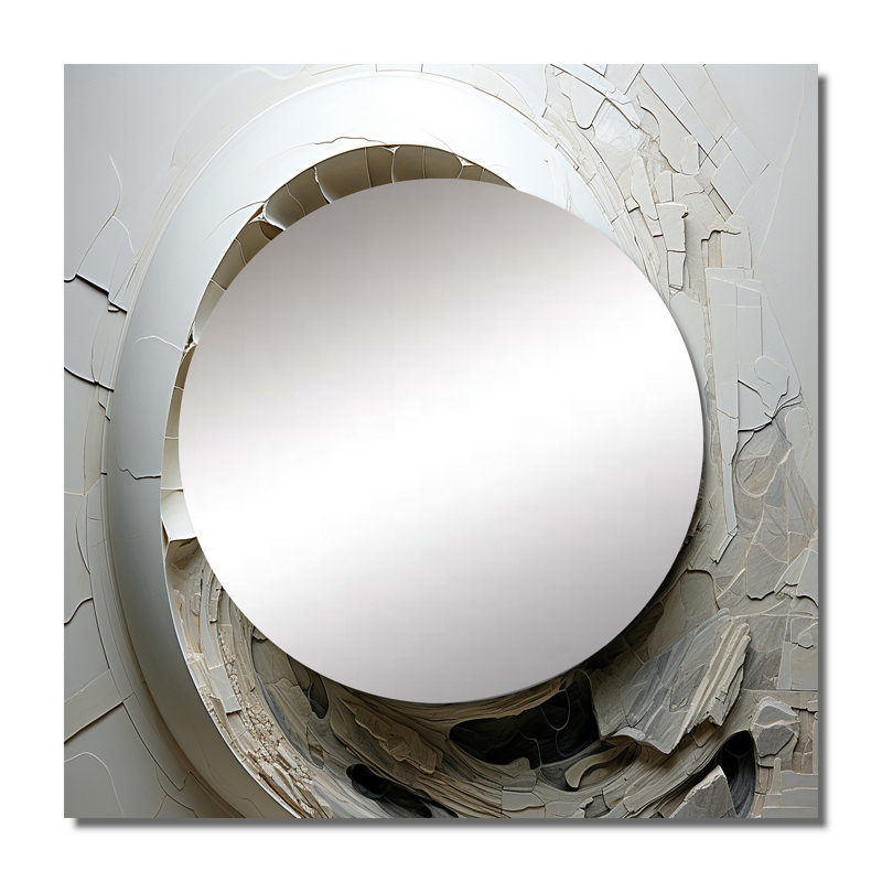 Islarose - Miroir décoratif mural Nautilus pour chambre à coucher, 23 po x 23 po
