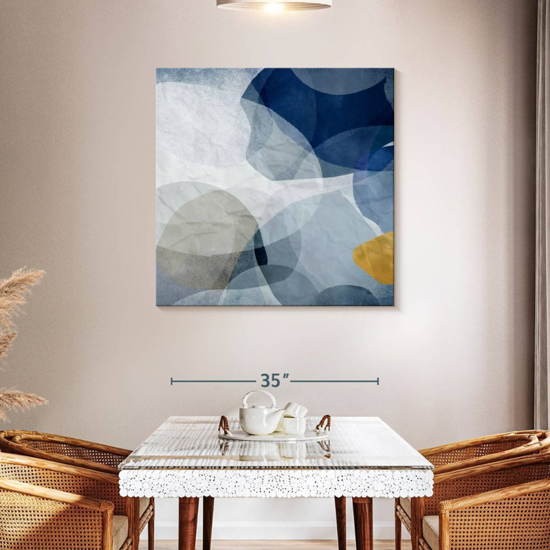 Blue Bubbles I, 39" H x 39" W