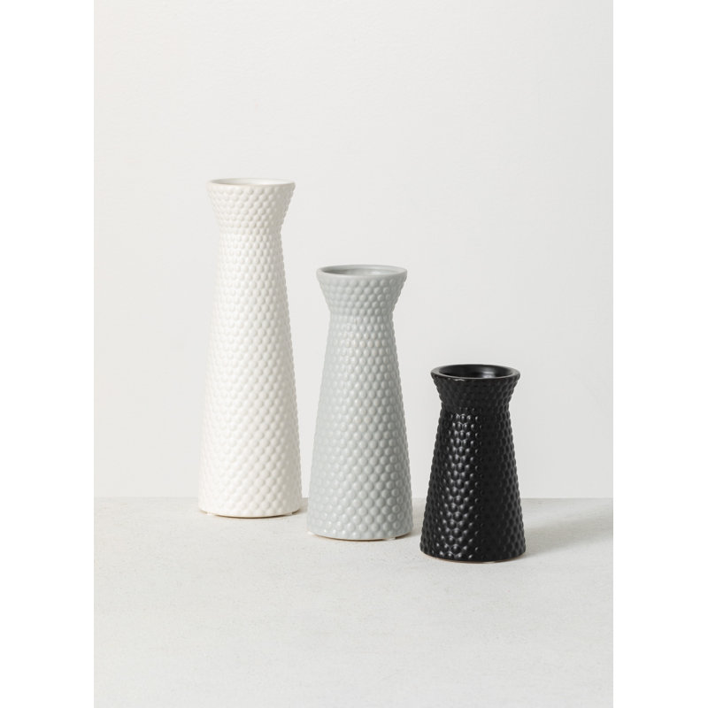Ensemble de vases de table Luxor, Blanc / Gris / Noir