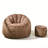 Compression Comfy Pumpkin Bean Bag Couch Sofa Chair,Modern Faux Fur Bean Bag Chair With Ottoman-1556800778