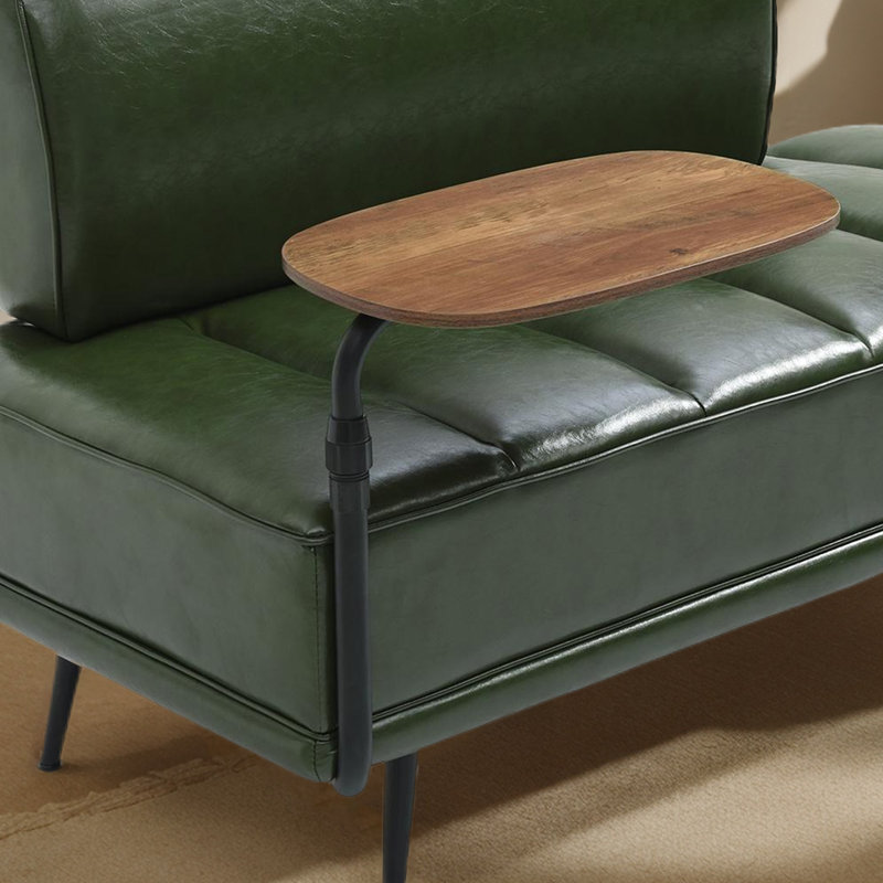 Banc rembourré en similicuir de 54,98 po, Vert