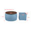 Table ronde 2 en 1 avec rangement, repose-pieds carré en velours bleu et table basse pour espaces de vie, plateau de jeu réversible, solution de rangement intelligente, aucune combinaison requise pour la chambre à coucher