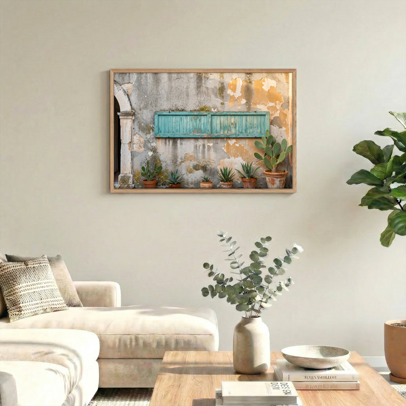 Ensemble d'une toile murale à effet vieilli, 18"H x 24"W, Natural