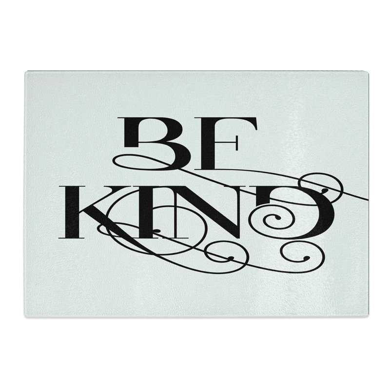 Be Kind V2 Typography Chopping Board, 0.4cm H x 20cm W x 28.5cm L