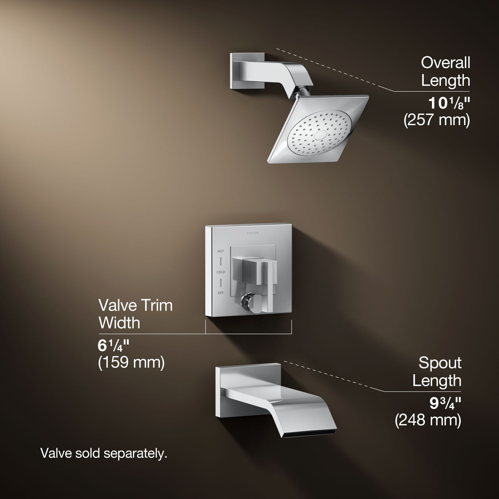 Loure Rite-Temp Bath and Shower Trim Set, Polished Chrome