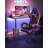 Reclining Gaming Chair with LED Lights and Headrest-943278513