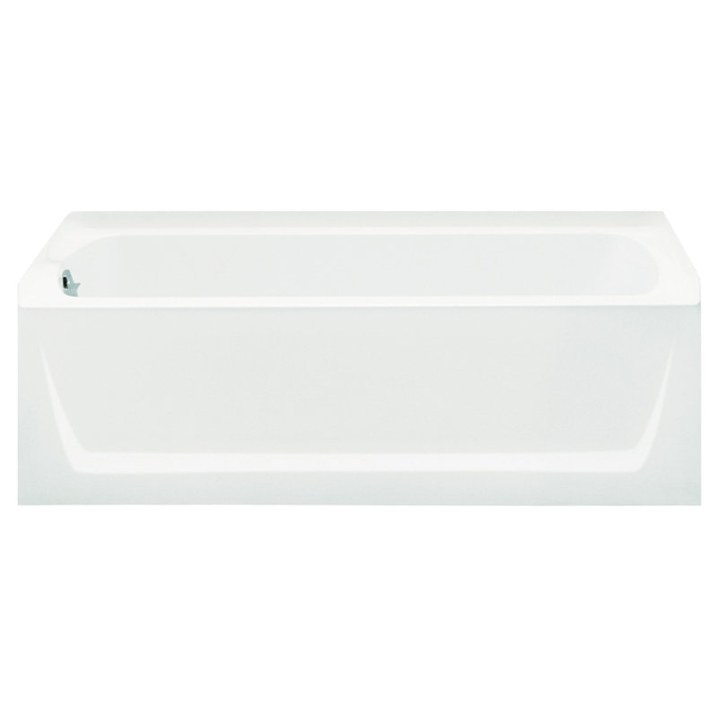 32.13'' L Alcove Soaking Bathtub, White, Right