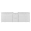 Meuble-lavabo de 60 po avec lavabo en résine, portes à fermeture douce et armoire à 1 côté, montage flottant, blanc brillant, contreplaqué (emballage KD) - 24 po x 2 + 12 po