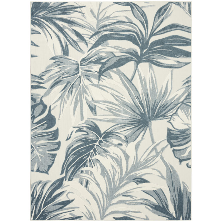 Clemencio Ivory Blue Modern Rug