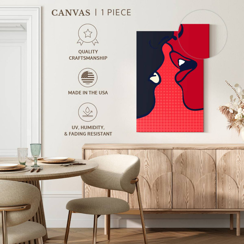 The Kiss Pink, 51" H x 34" W