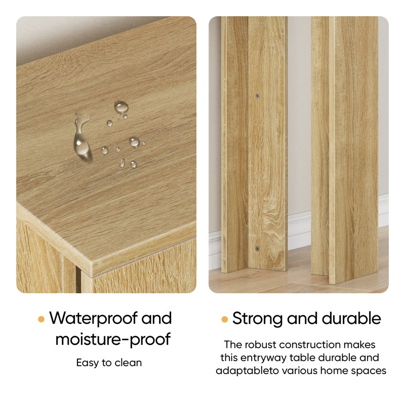 62.99-inch extra-long entryway table, Oak