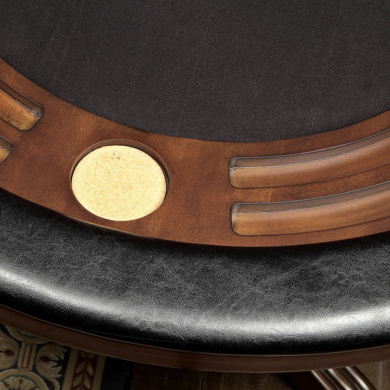 Table de poker à 6 joueurs de 88 po Cozzy Design, Cerisier brun / noir