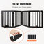 Solid Wood Free Standing Pet Gate With Door-88059635-88059645