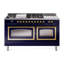 ILVE Nostalgie II Noblesse 60 in Dual Fuel Range 7 Burner, Griddle, Frenchtop-1606748006-1606748021