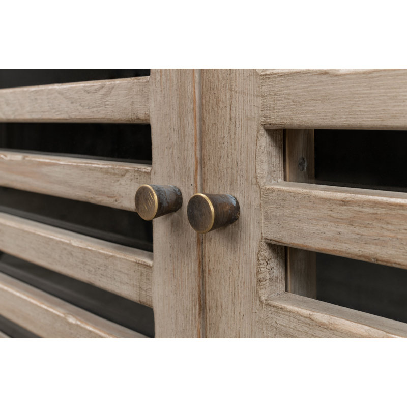 St. Nevis 92'' Gray Wash Solid Wood Contemporary Sideboard