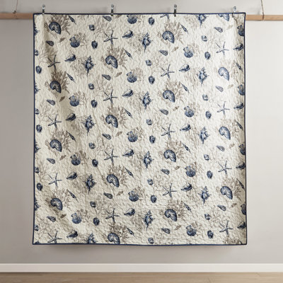 Courtepointe en microfibre avec motif - Bleu lit simple / lit simple TG