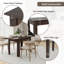 110-150cm Extendable Dining Table, Kitchen Wood Desk With 4-8 Seats, Space Saving, Brown-1337475604