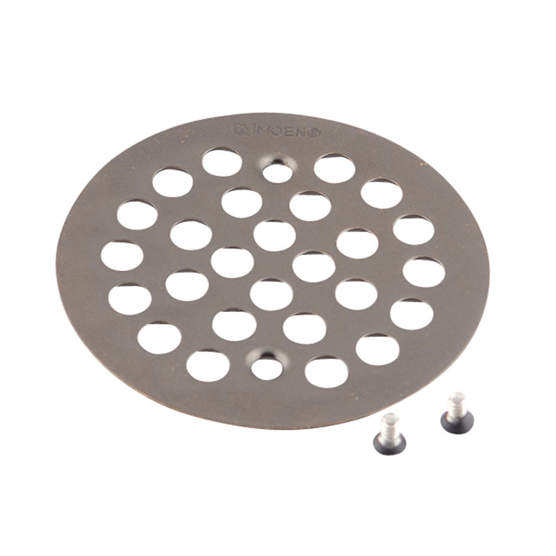 Kingsley Grid Shower Drain, Screw-In, Antique Bronze