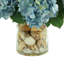 Hydrangea Floral Arrangement In A Clear Glass Vase-1818535251