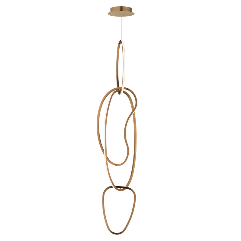 Luminaire suspendu multicolore Unity, Champagne brossé