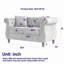 Canapé Chesterfield 58,8 po Modern-2052618112-2052618118