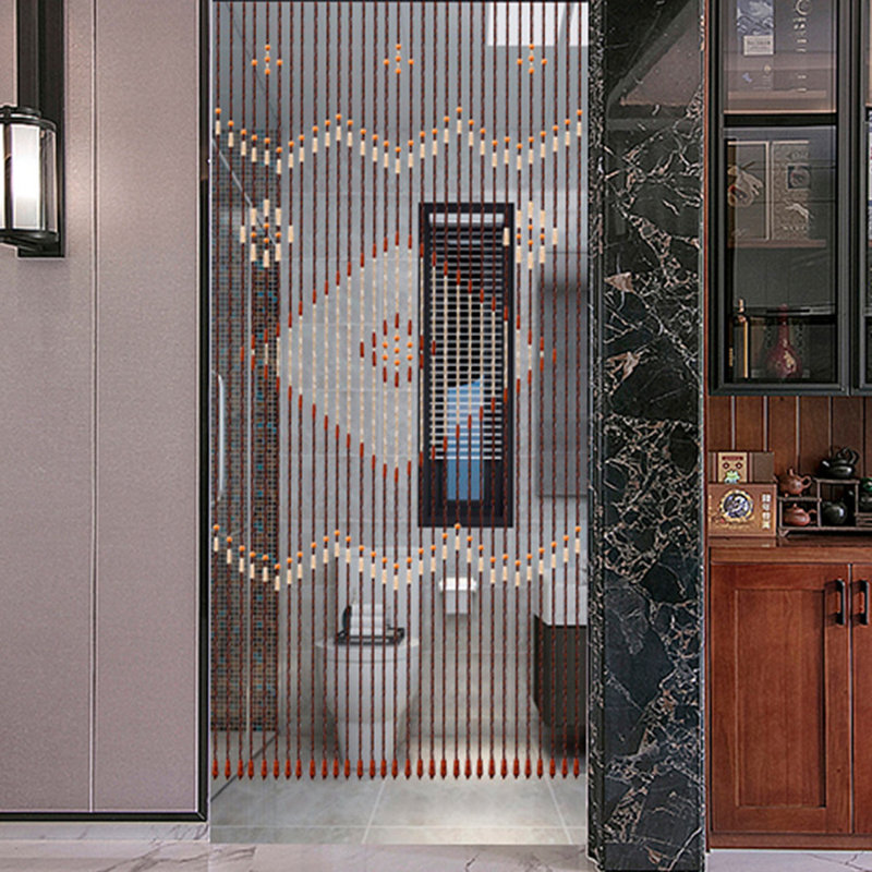 Faux Wood Door Curtain