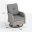 Ensemble de 4 chaises berçantes pivotantes en osier avec sièges rembourrés 4 pièces-249945076