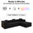 Hartwig Boneless 108" Oversized Modular Sleeper Sectional Compression Sofa Bed with Reversible Chaise, No-Assembly Floor Couch-1409768160