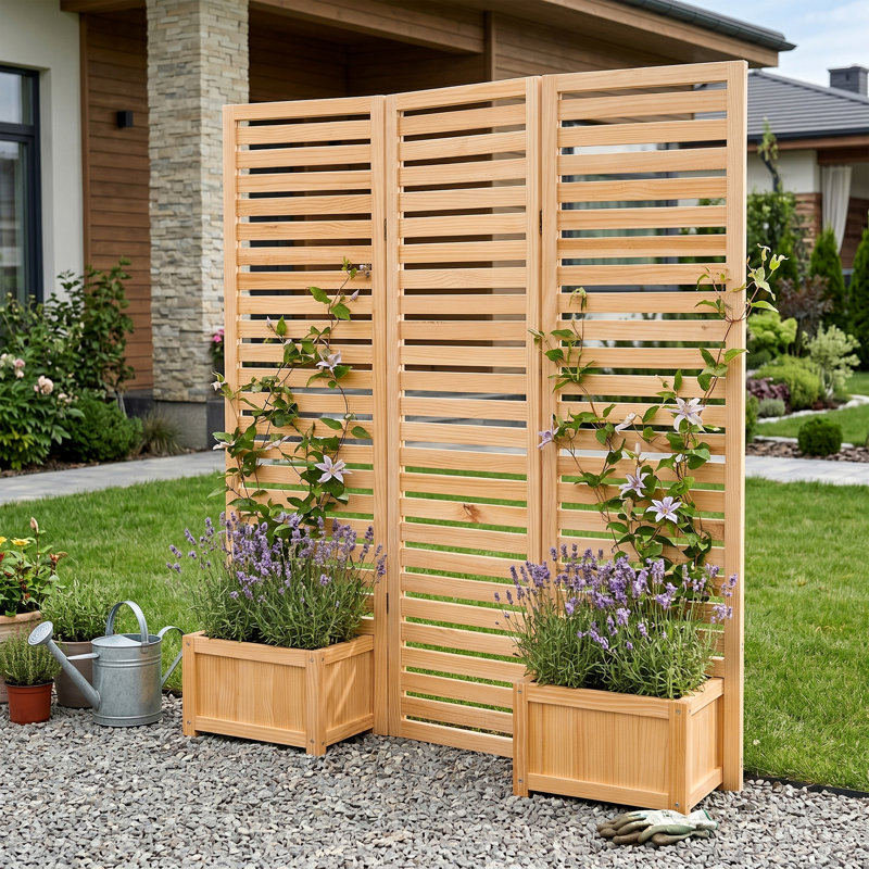 Boîte à fleurs surélevée pour jardin en bois massif