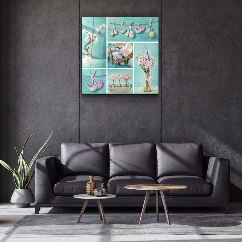 Peinture décorative en verre trempé, H 23,62 po x l 23,62 po
