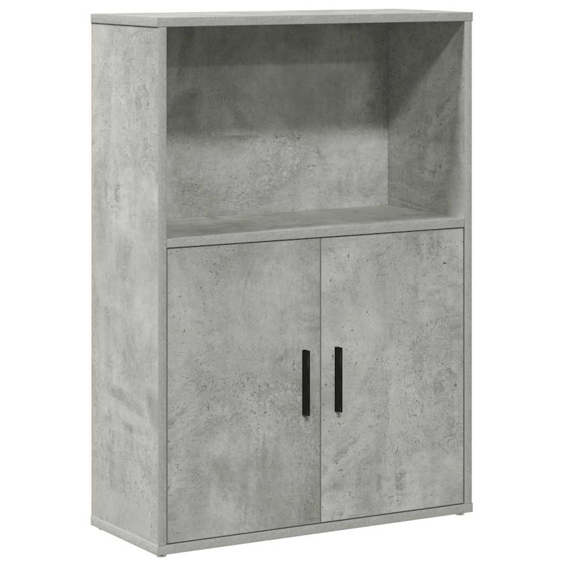 Shevetta 85cm H x 60cm W Bookcase, Concrete Grey