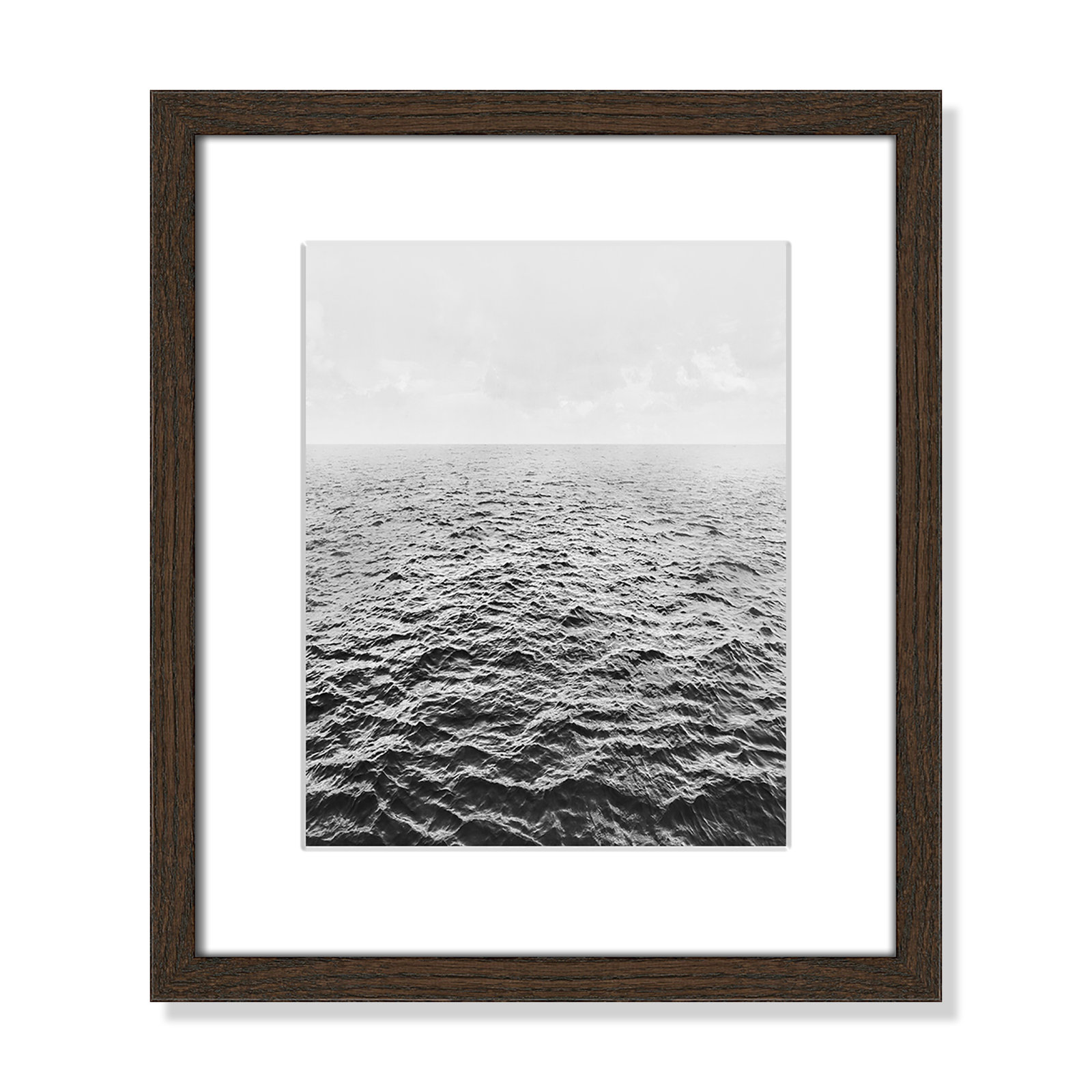 Anali "Rolling in" Print by Mike Calascibetta, 13" W x 15" H x 0.75" D, Walnut Wood Grain