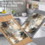 Tapis de cuisine 20 po x 32 po + 20 po x 48 po + 20 po x 59 po Tapis de cuisine à motif abstrait antidérapant 3 pièces