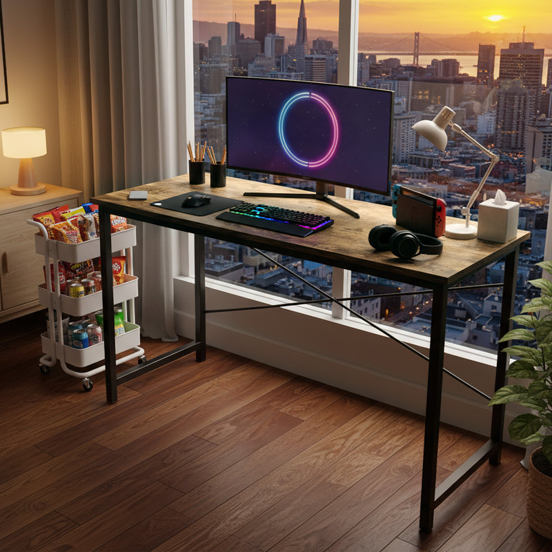 Bureau d'écriture 40 pouces, Brun, H 29,69 po x l 40 po x P 19,69 po