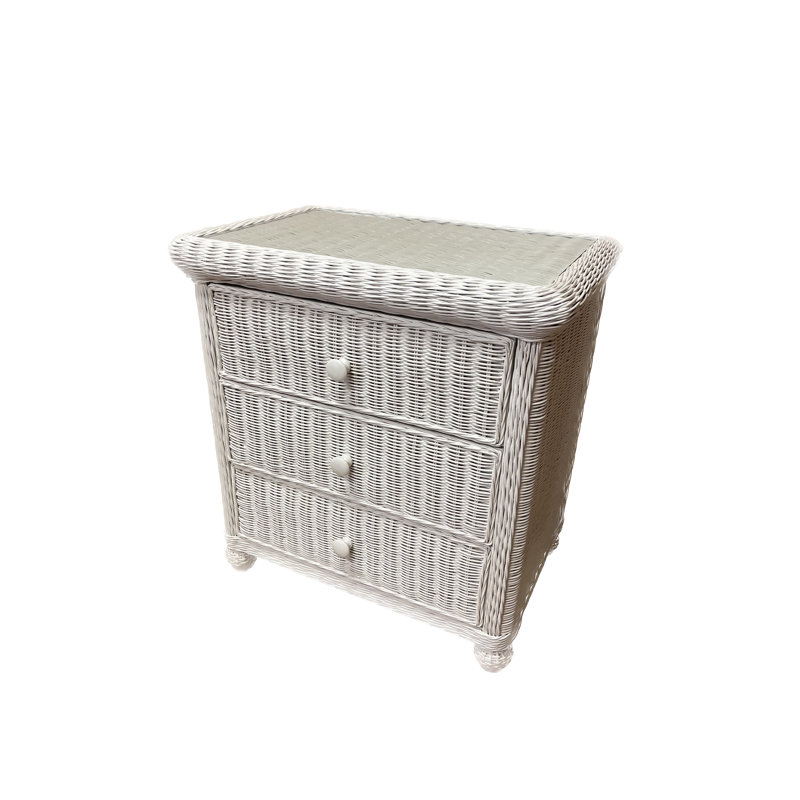 Commode 3 tiroirs Watkins, Blanc