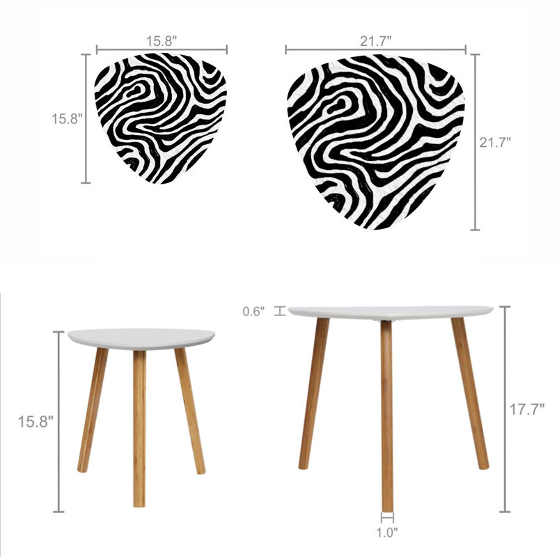 Ensemble de 2 tables basses gigognes Triangle