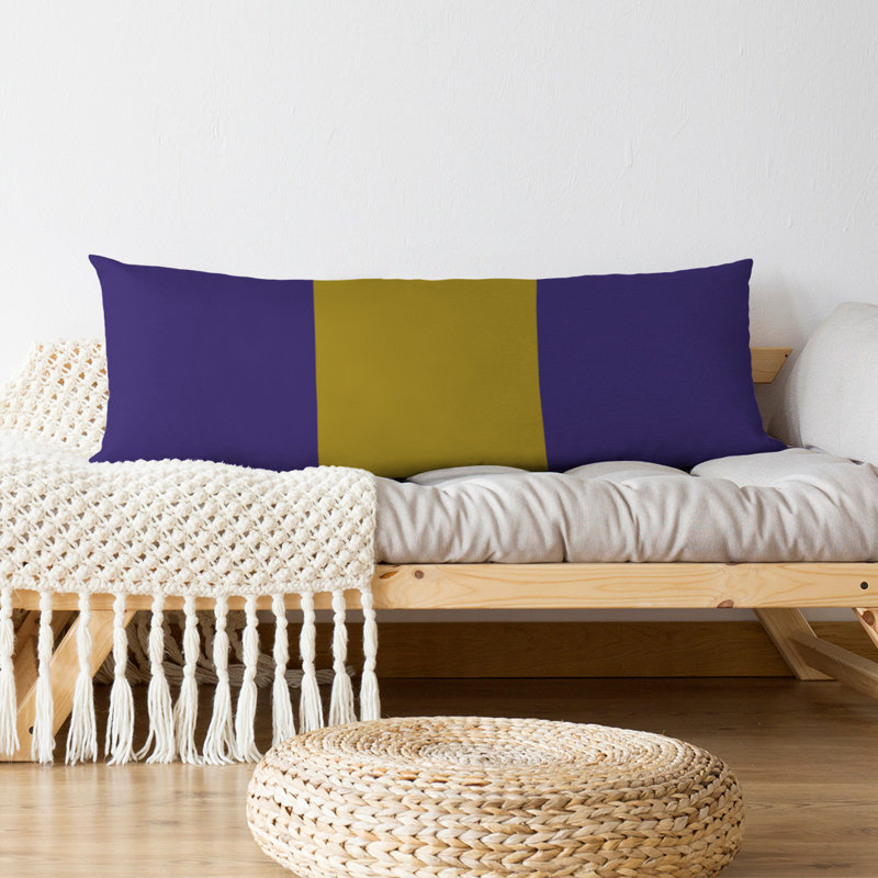 Oreiller de corps en polyester / polyester Arizona Football Stripes, Mauve / doré, Football Baltimore