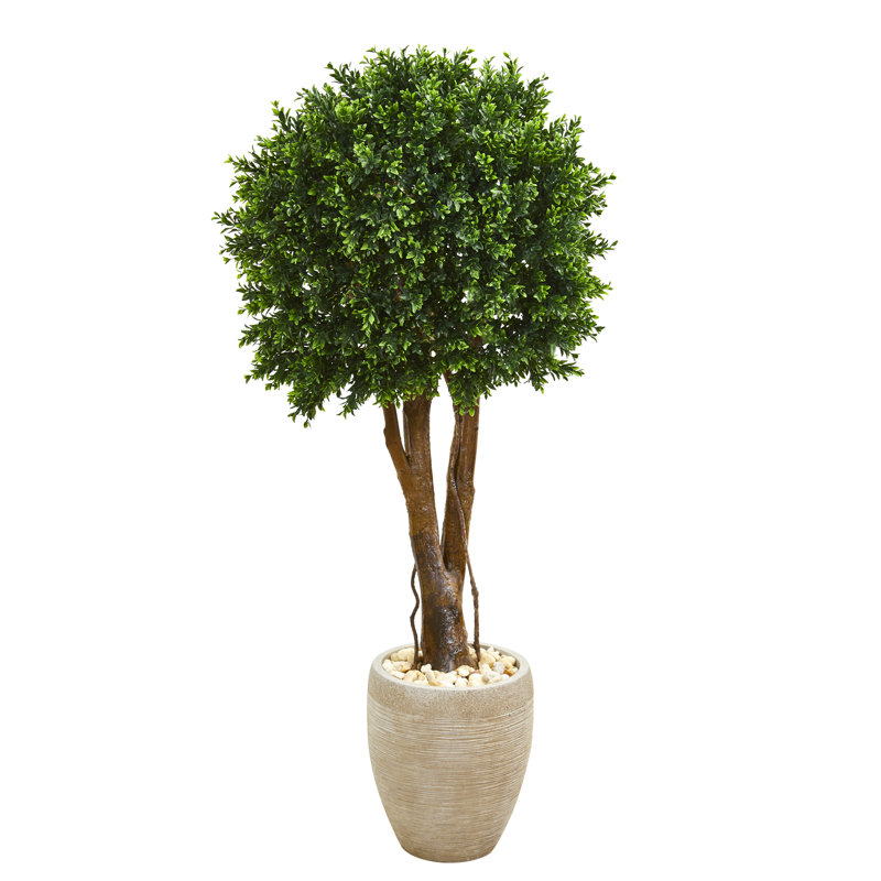 Topiaire de buis artificiel en pot