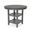 Counter Height Dining 5Pc Pub Height Dining Round Table Set Lower Storage Shelves Dining Room Set Wooden