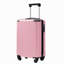 Valise de transport rigide de 20 pouces, valise légère en ABS durable avec roulettes pivotantes, verrou TSA intégré, 2 cubes de rangement, rose