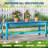 Outdoor Bench, Curved Backless Garden Bench, HDPE, Weatherproof, Patio Porch Park, Blue-612458854