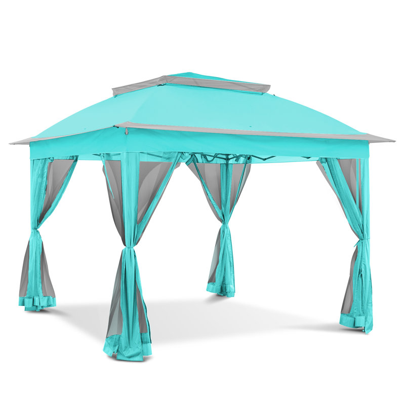 11 Ft. W x 11 Ft. D Steel Pop-up Gazebo, Blue